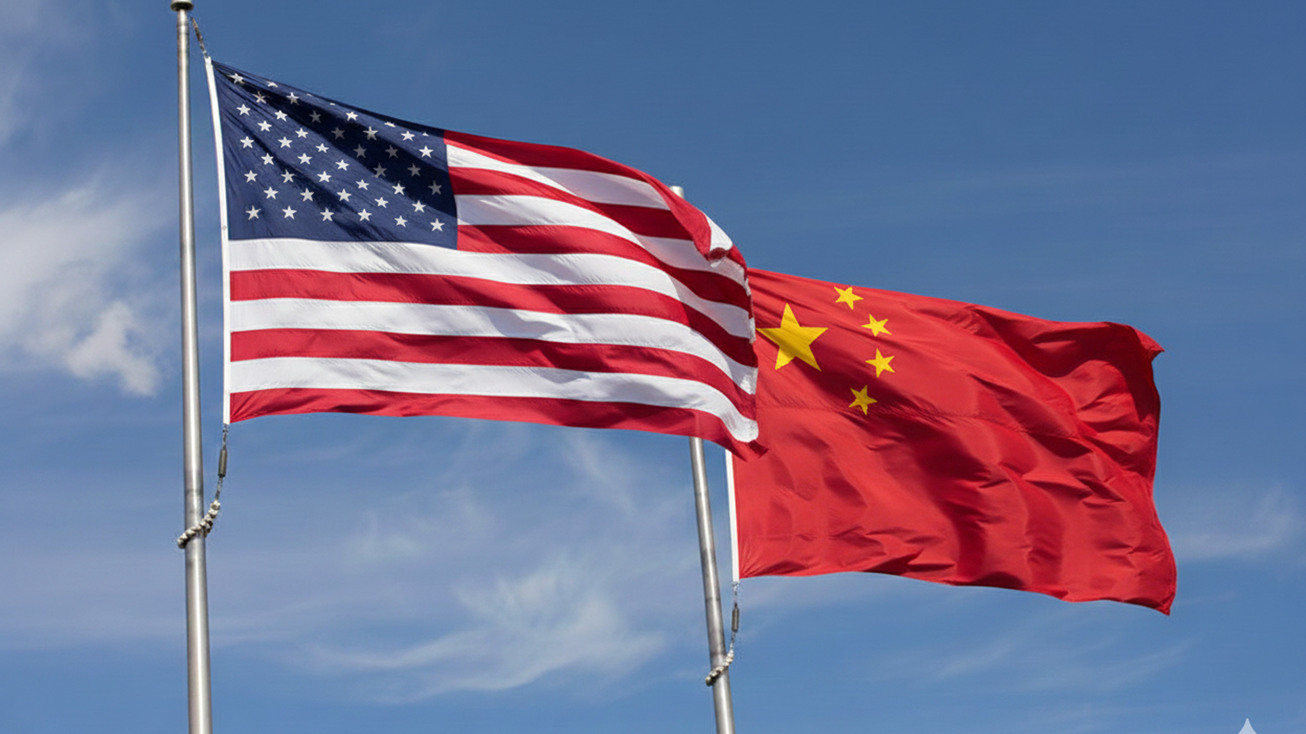 Waving America & China Flag Option 3